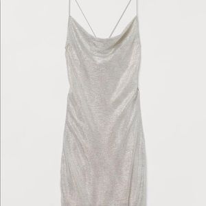 Metallic silver dress